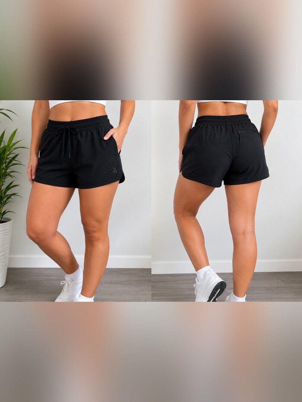 The North Face Women's Black Athletic Hiking Running Shorts Size M.